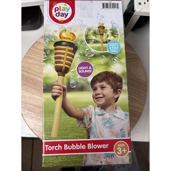 Play Day Torch Bubble Blower with Lights and Music Children Ages 3+ - Picture 2 of 4